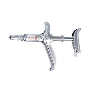 N J Phillips 5ml Stainless Steel Tube Fed Injector, Variable Dose c/w Tubing