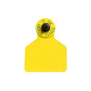 Z Tags Replacement Large Z2 Secondary EID HDX Large Yellow (Button Print Only) Cattle Tag